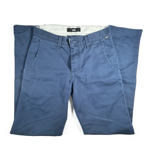 2 Pairs Vans Boys Chinos Blue/Steel Grey Size 27 - Picture 11 of 14